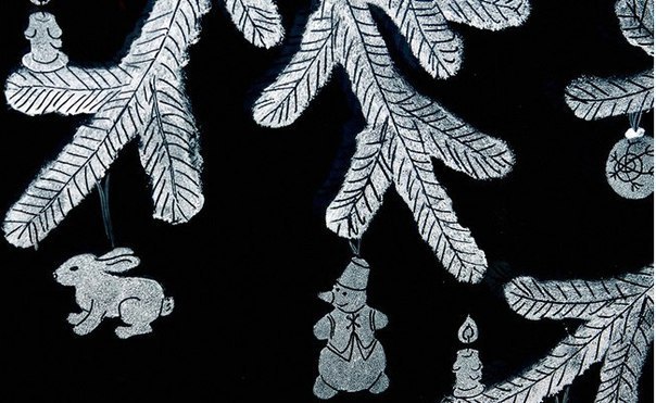 Новогодние рисунки на стекле