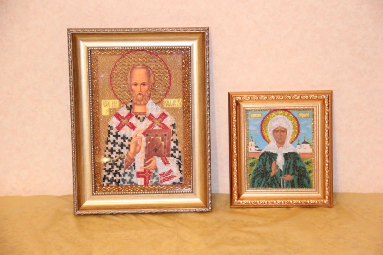 Николай Чудотворец и Матронушка (Кроше)