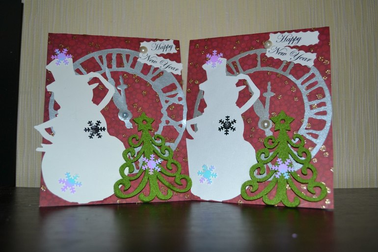 Мои новогодние открыточки)))