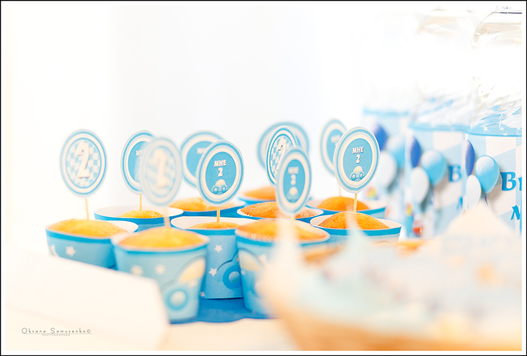 День рождения сыночка 2 года в голубо-белом цвете=)