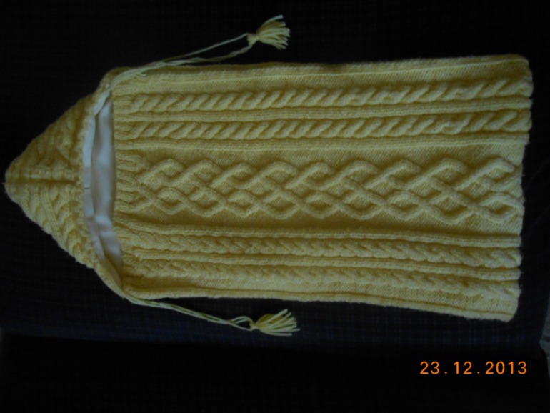 Конверт вязаный - спальник