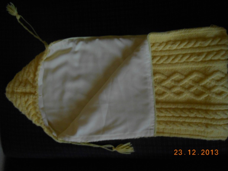 Конверт вязаный - спальник