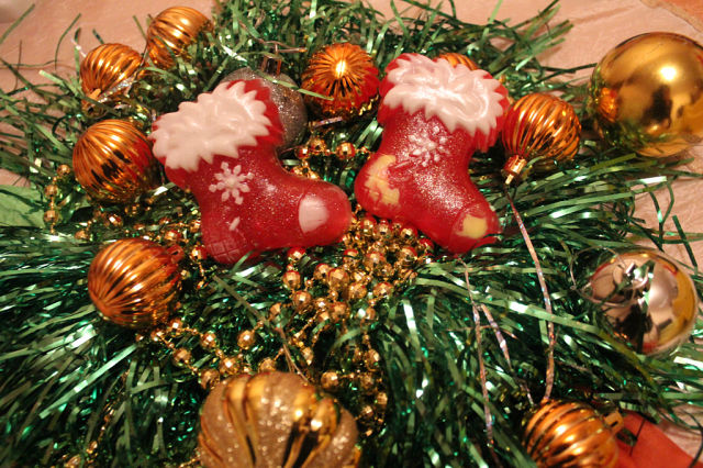 Похвастаюсь и я, своим Новогодним Мылком)))