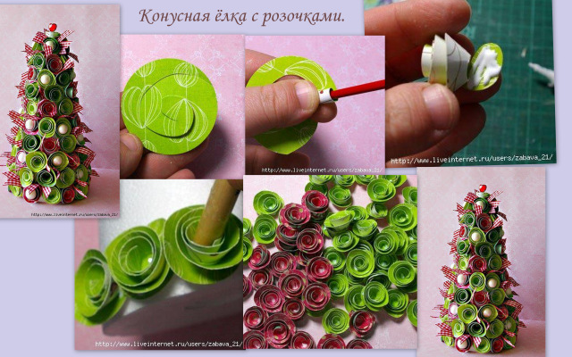 Ёлка с розочками.