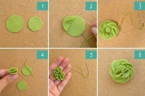 Роза из фетра.