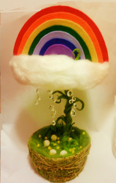 Очень интересный проект) Дерево - радуга)