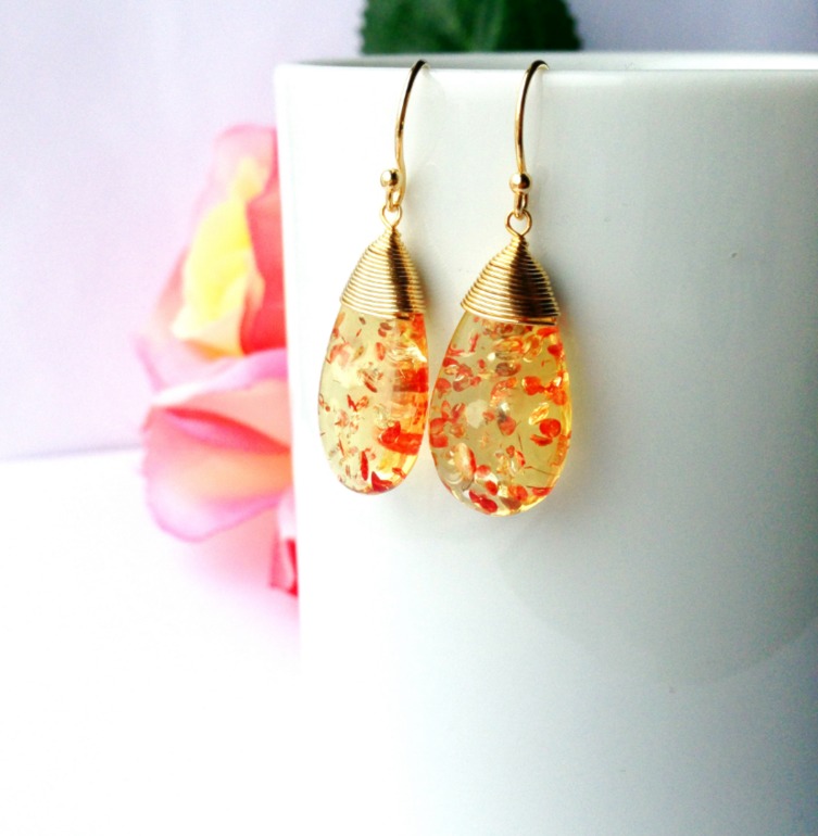 Серьги позолота 14 карат Gold Plated и родий Silver Plated