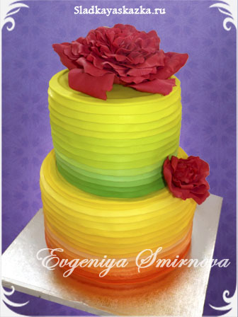 Яркий торт себе любимой)