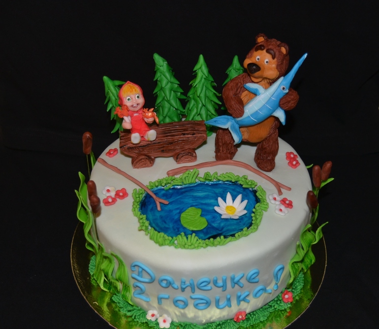 Маша и Миша на рыбалке