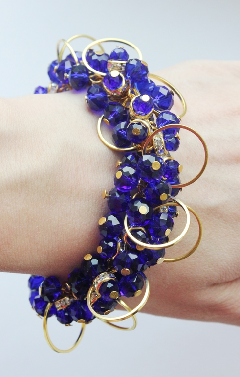 Браслет "Золотисто-синий"