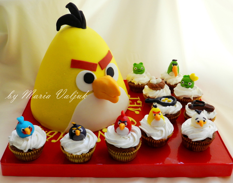 Кондитерская. 18. 0. Торт и капкейки Angry Birds. Кондитерская. 18. 0. Торт и капкейки Angry Birds.