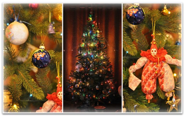 Наши hand-made игрушки и елочка :)