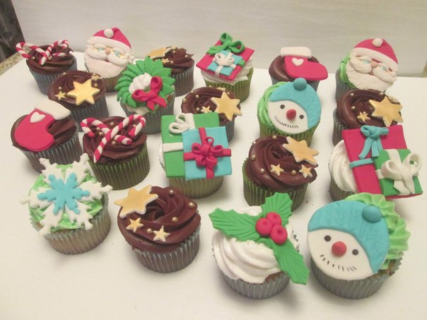 Капкейки новогодние