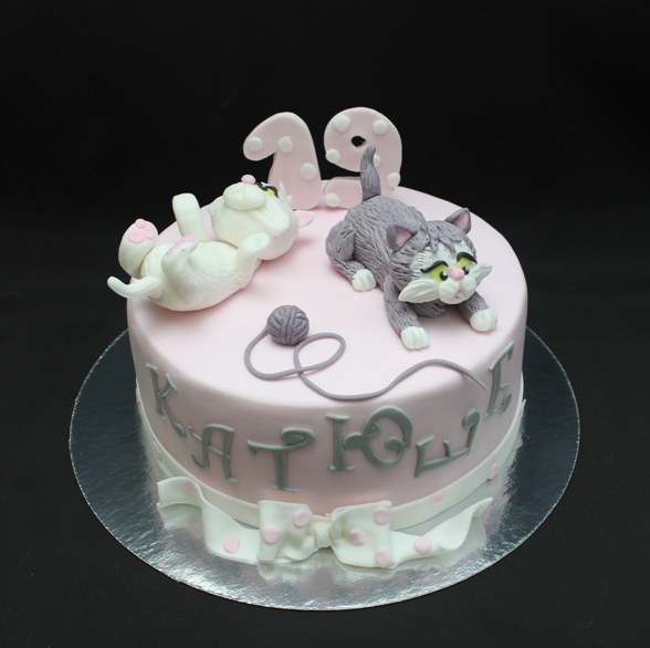 Торт с котятами