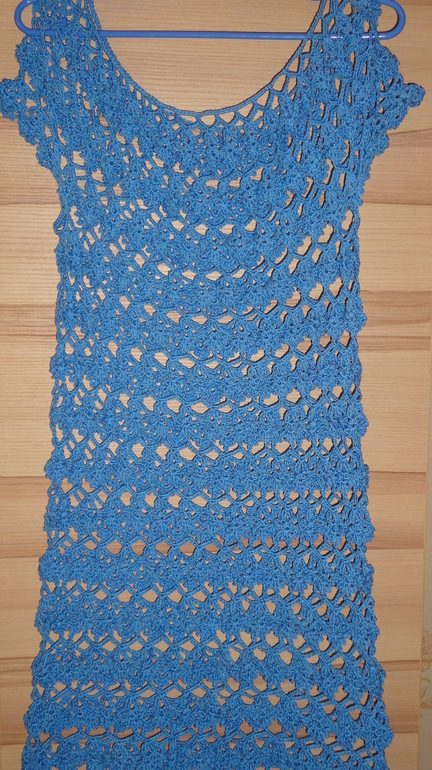 Ажурное платье крючком)))