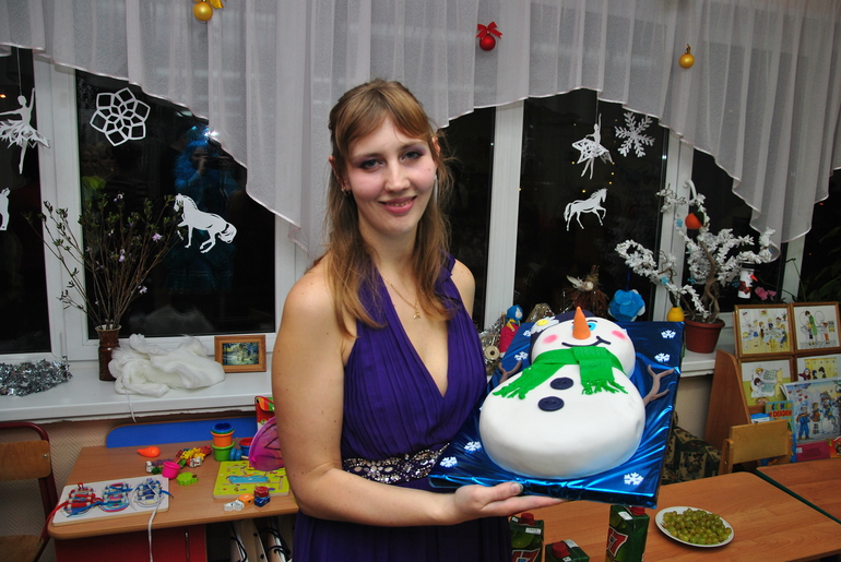 Снеговик и капкейки