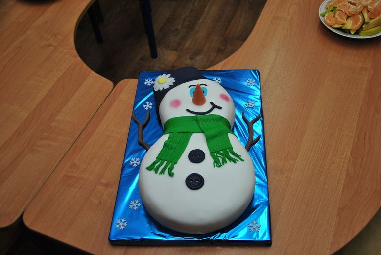 Снеговик и капкейки