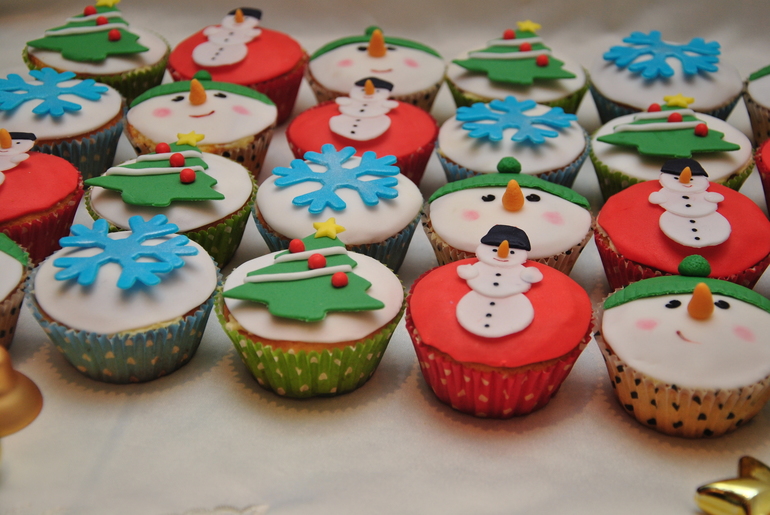 Капкейки новогодние