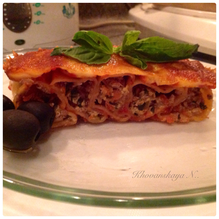 Vegetable cannelloni