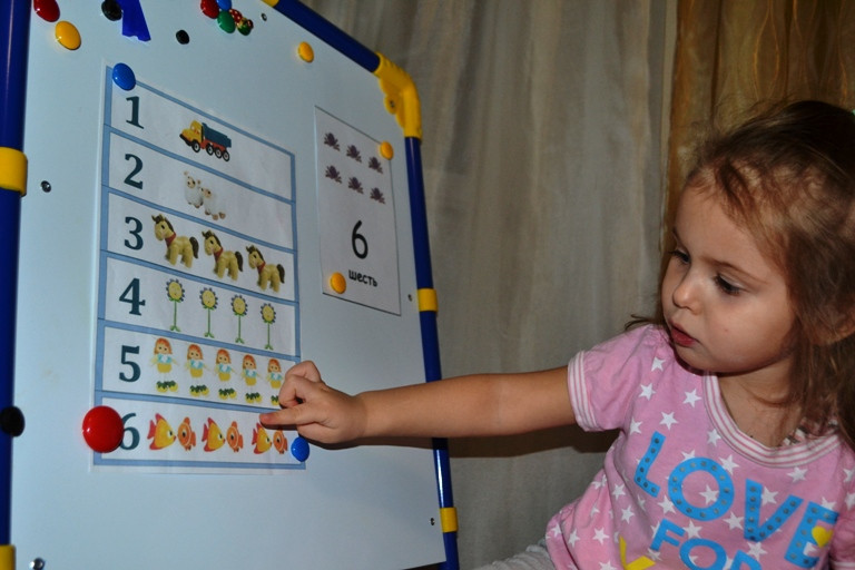 Учим цифры. Цифра 6.