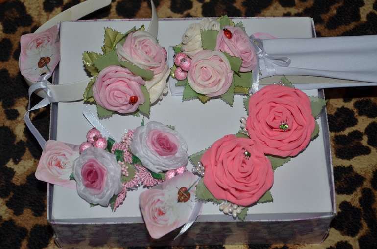 Ободочки, заколочки, резиночки))) hand made...Мой хвастик;)Рооозы, кругом одни розы)