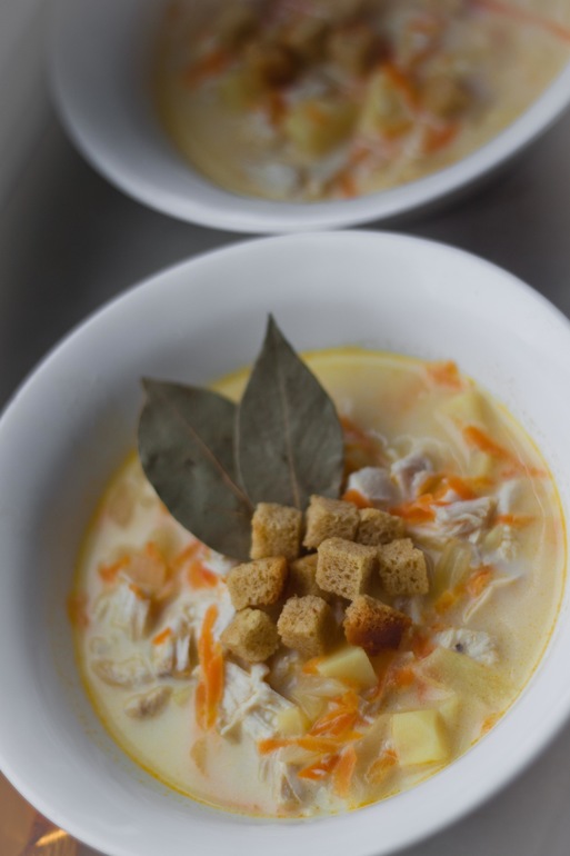 Сырный суп по-французски с курицей
