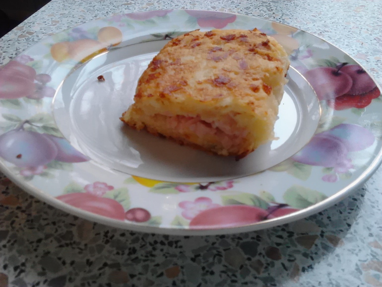 Сырные лепешки с ветчиной, на кефире