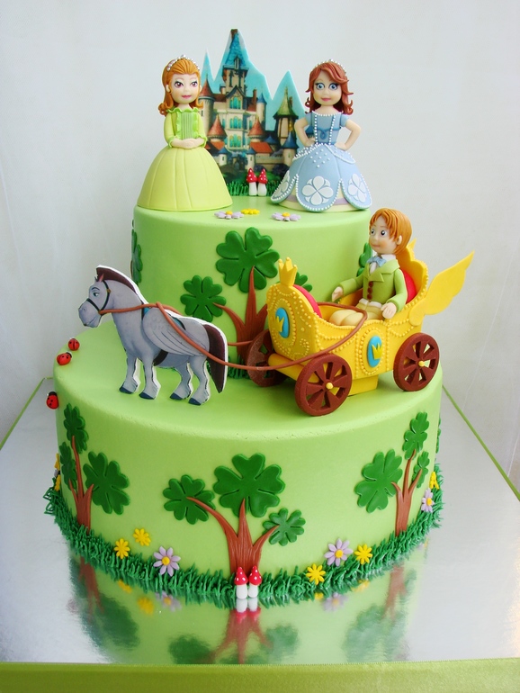 Тортик с героями мульта "Sofia the first"
