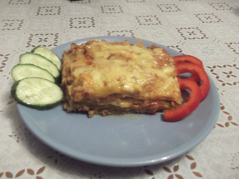 Лазанья. Первый опыт приготовления.