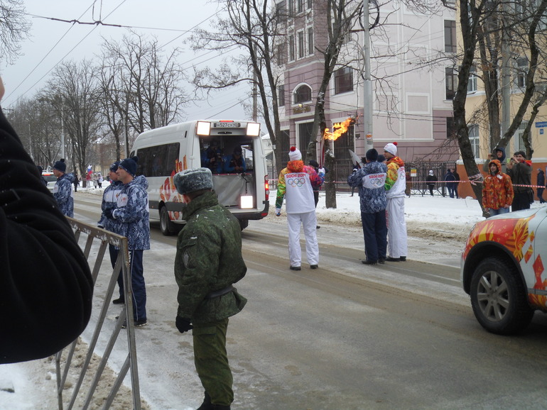 Встречаем Олимпийский огонь в Ставрополе (24.01.14)