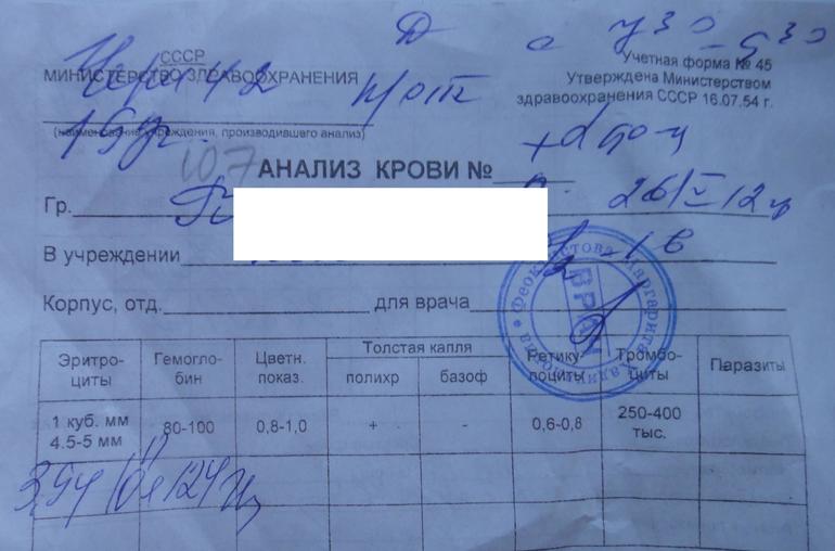 Помогите расшифровать анализ крови