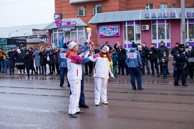 Олимпийский огонь в Липецке. Ура)