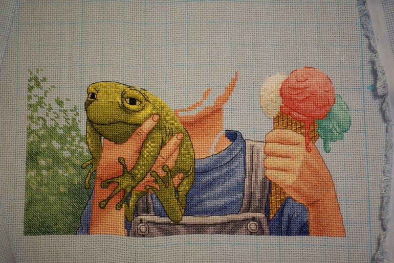 Процесс вышивки "Пеппи - длинный чулок"  №4