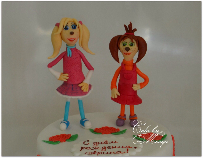 Барбоскины, тортик под платье именинницы