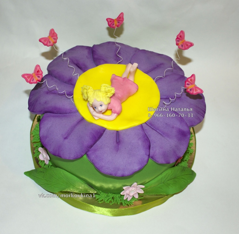 Торт Девочка на цветочке