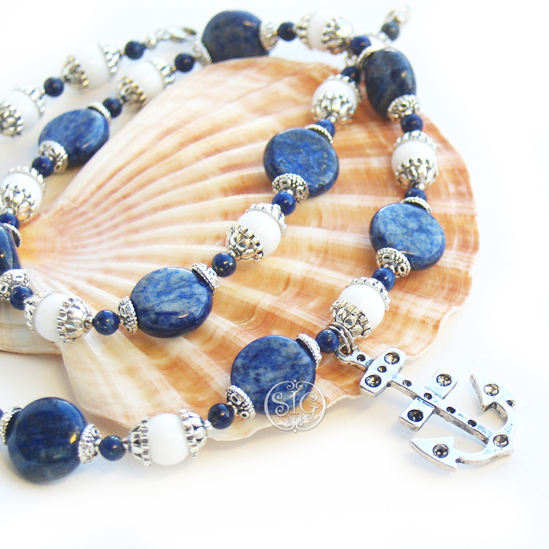 "Полны вперед" - серьги и колье