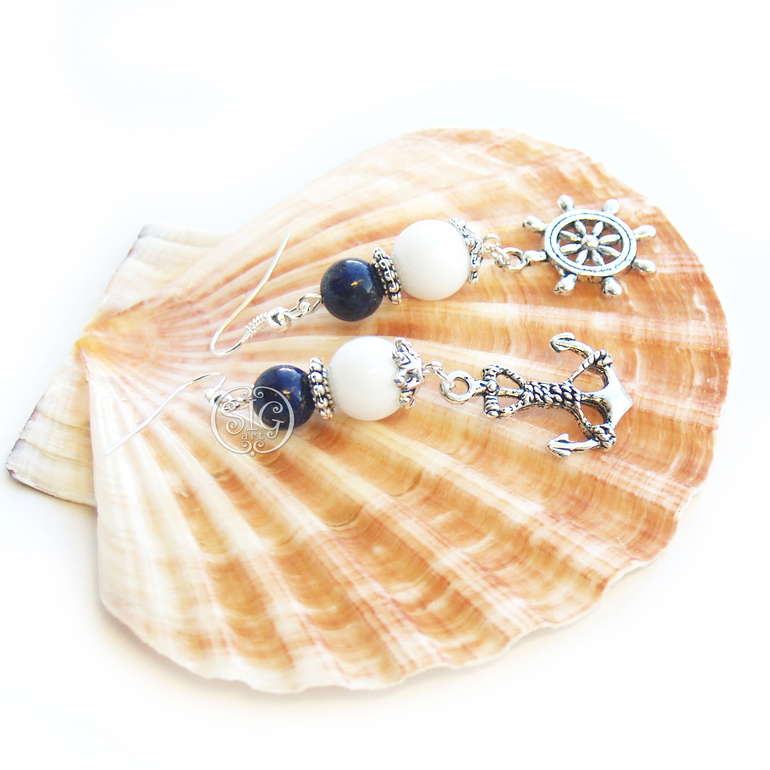 "Полны вперед" - серьги и колье