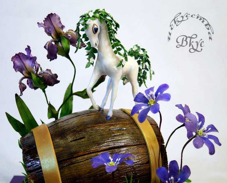 Торт по мотивам мультфильма "Удивительная бочка")))