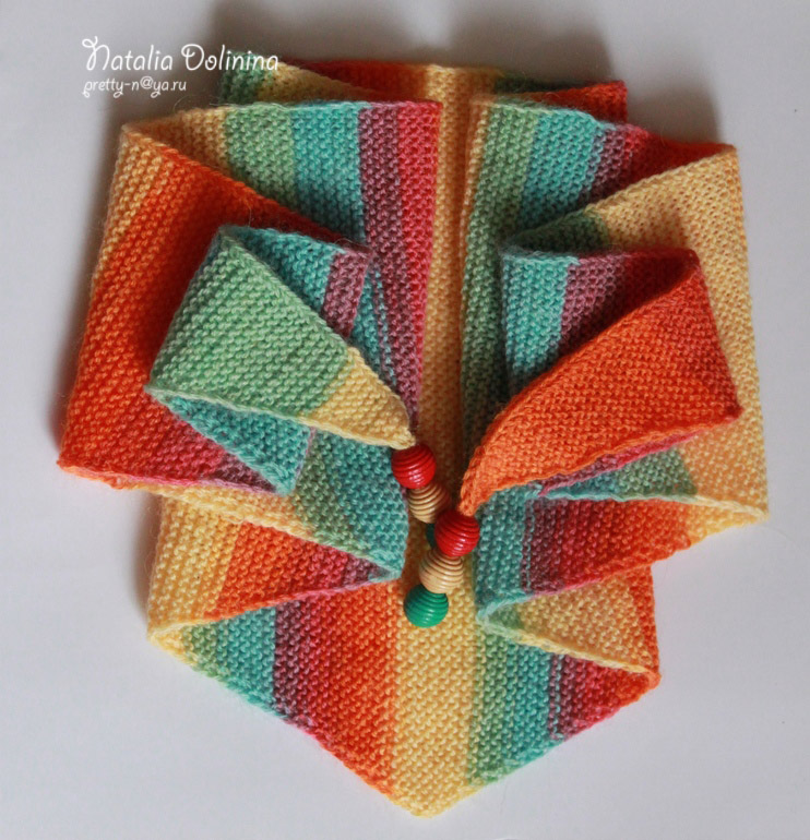 Радужный комплект шапка+шарф