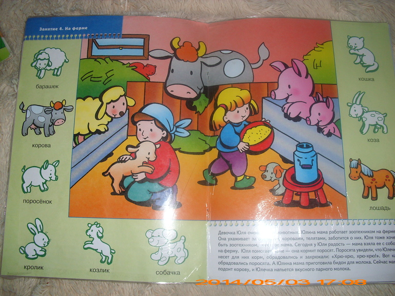 Домашние животные.( Нам год и пять месяцев)