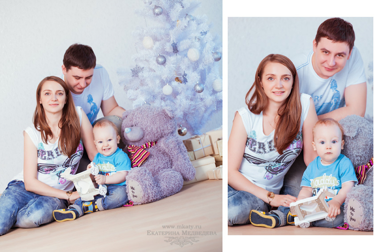 Уже весна, а зима не сдаётся)) Семейная фотосессия.