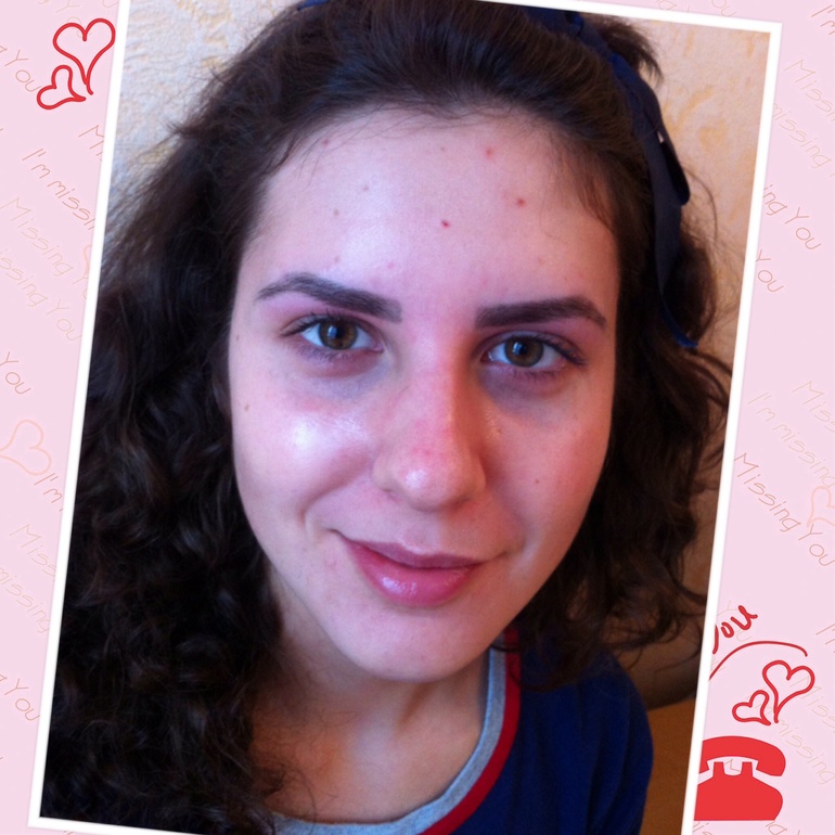 Бровки нитью до и после