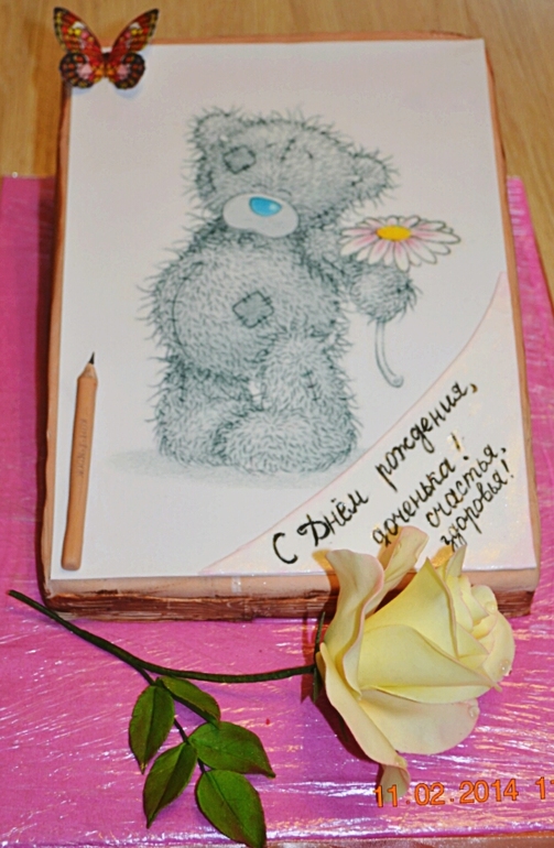 Тортик для девочки,которая очень любит рисовать.