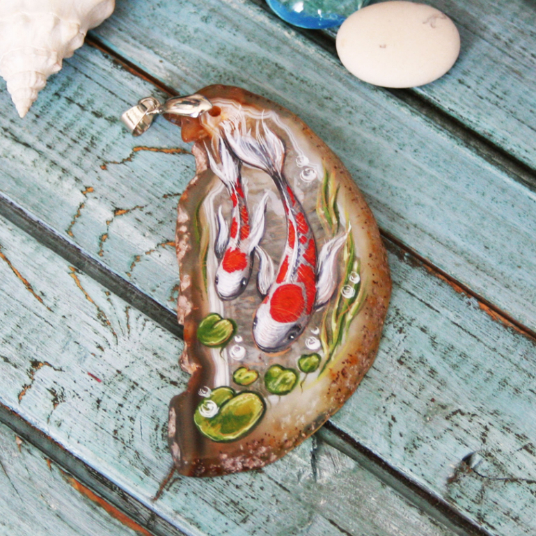 Мои кулоны с росписью