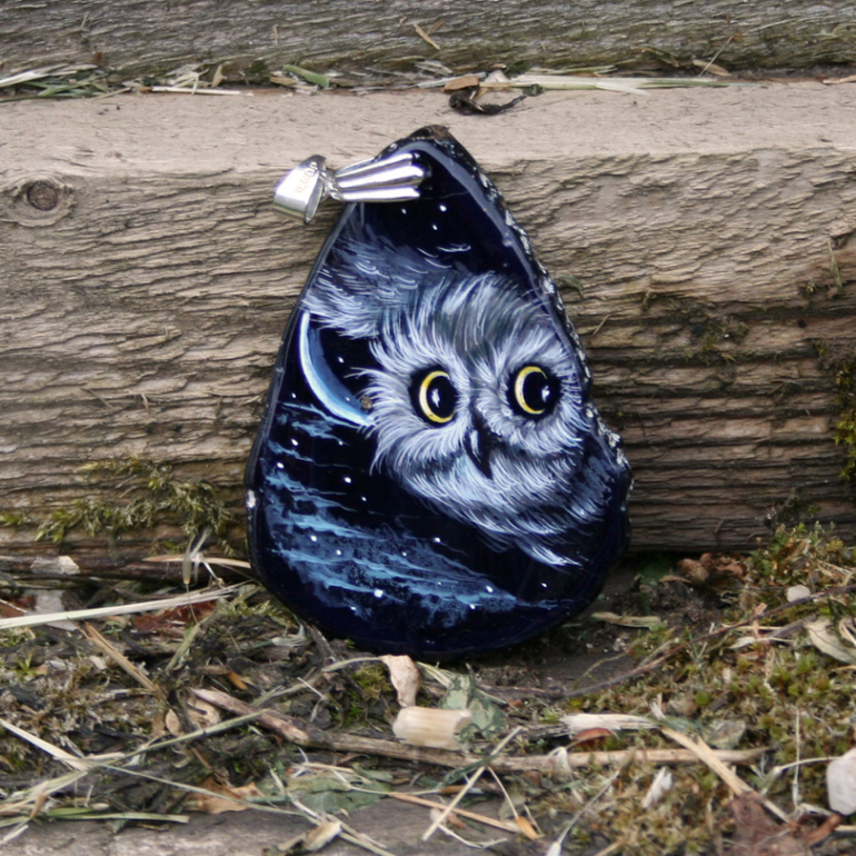 Мои кулоны с росписью