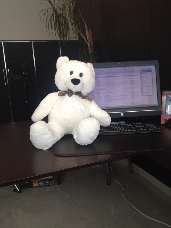 нас проводили в декрет ))) и наш новый плюшевый друг)