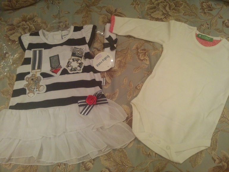 Новое платьице и боди с длинным рукавом