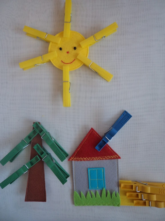 Фетровый набор для игр с прищепками (обновлённый)