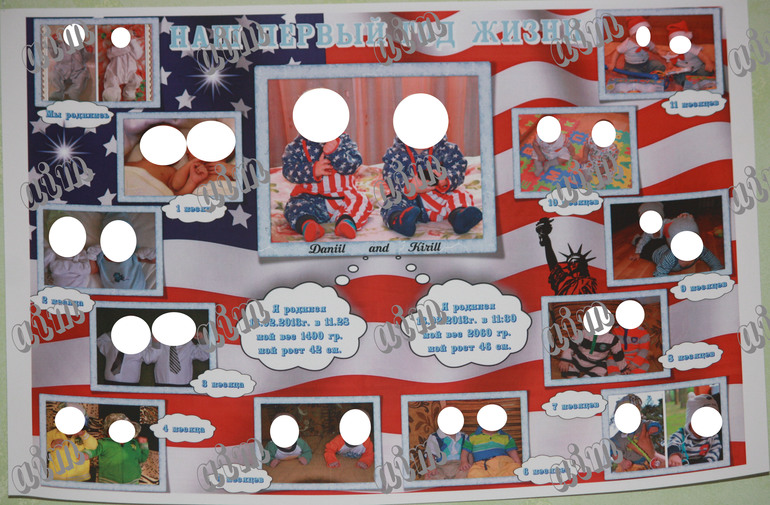 Набор для ДР в стиле "Американского флага"