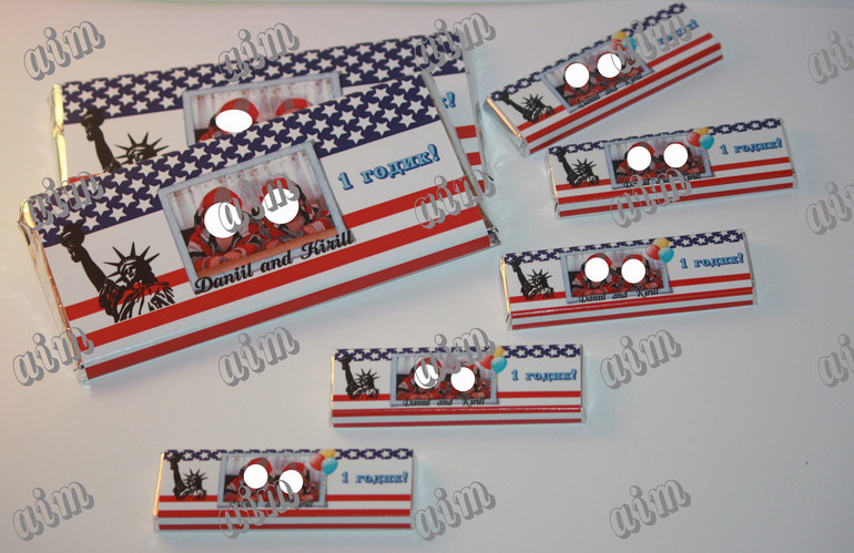 Набор для ДР в стиле "Американского флага"